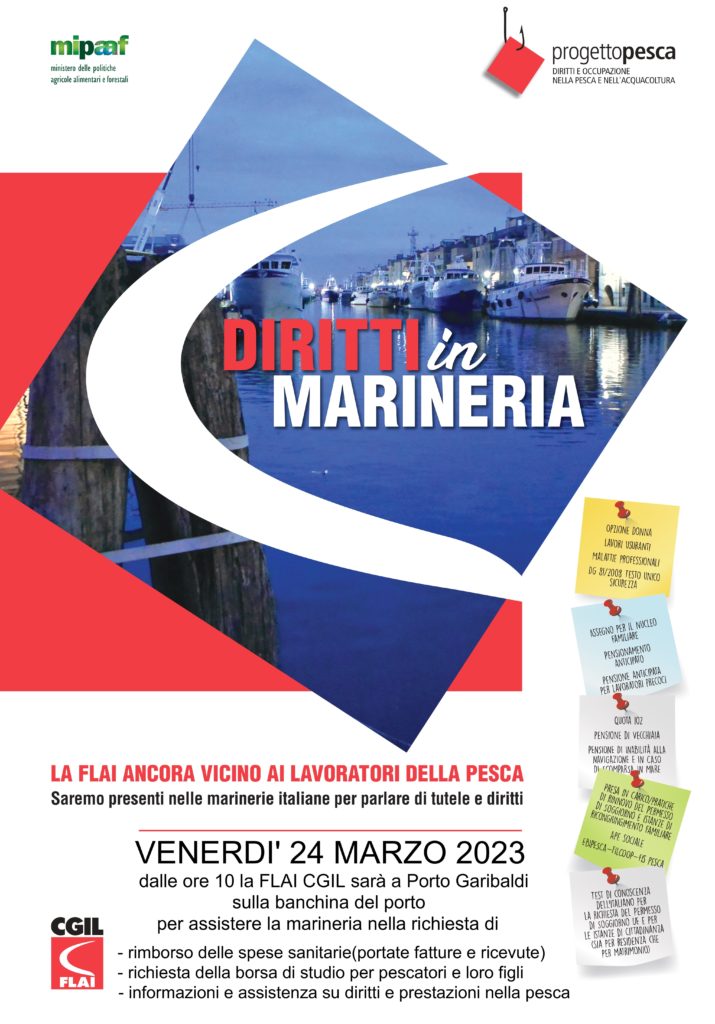 Diritti in Marineria a Porto Garibaldi - 24 marzo 2023 @ Banchina del porto